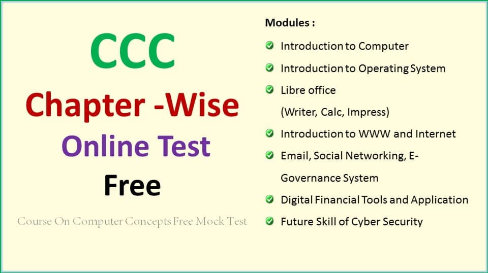 CCC Online Test 10 Questions – Most Important